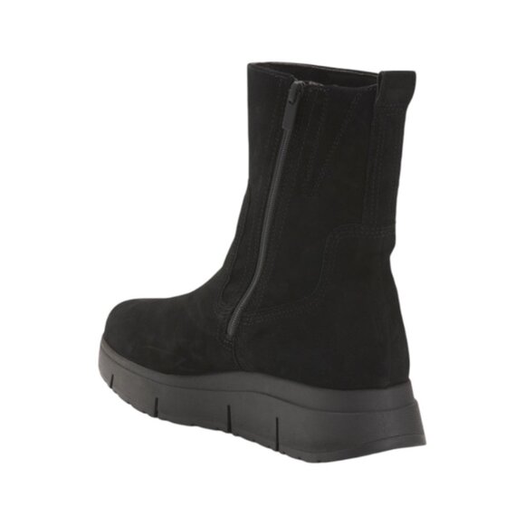 CLARKS Black Suede Loriini May Comfort Booties - Picture 2 of 3